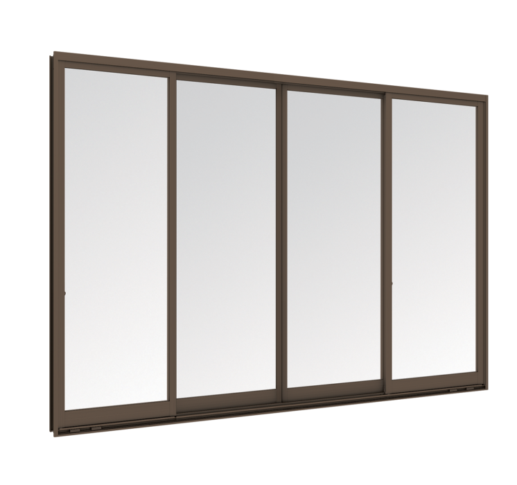 Sliding window (4 panels on 2 tracks)