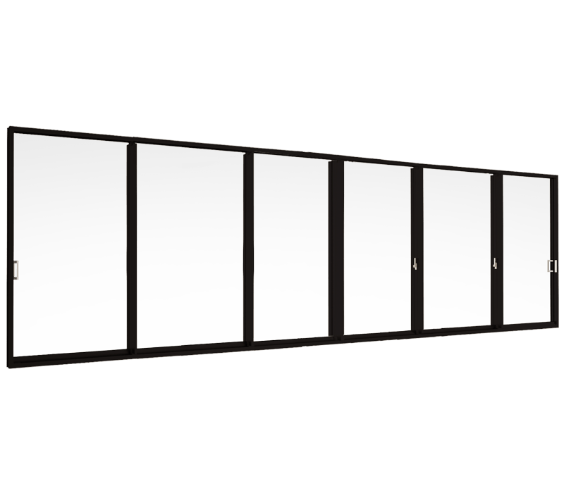 Sliding door (6 panels on 3 tracks)