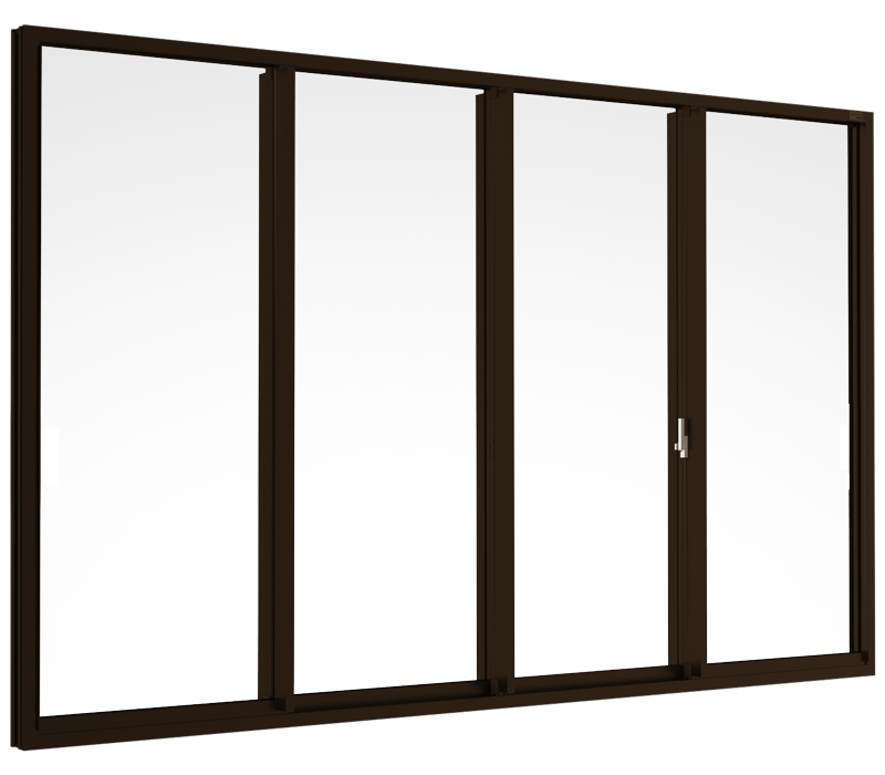 Sliding window (4 panels on 2 tracks)