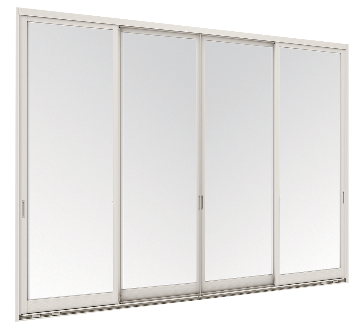 Aluminium Sliding window - 4 panels on 2 tracks