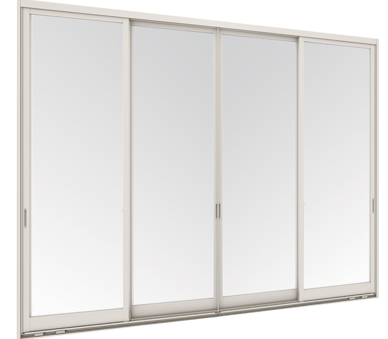 Aluminium Sliding door - 4 panels on 2 tracks