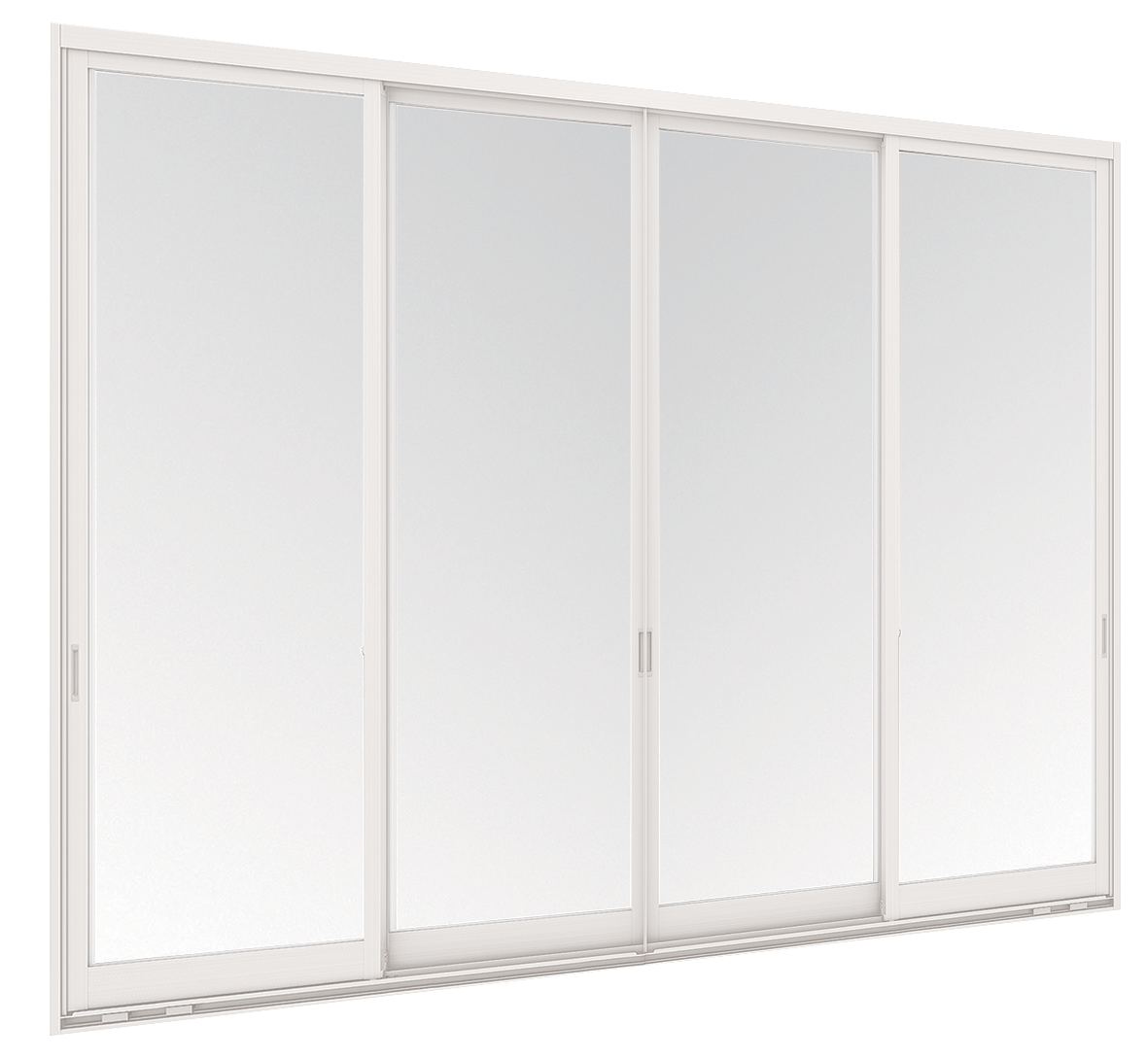 Aluminium Sliding door - 4 panels on 2 tracks