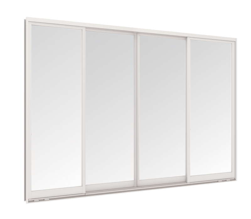 Aluminium Sliding window - 4 panels on 2 tracks