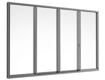 Sliding window (4 panels on 2 tracks)