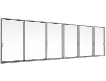 Sliding door (6 panels on 3 tracks)