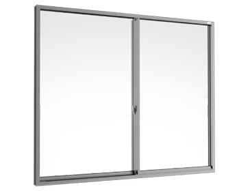 Sliding window (2 panels on 2 tracks)