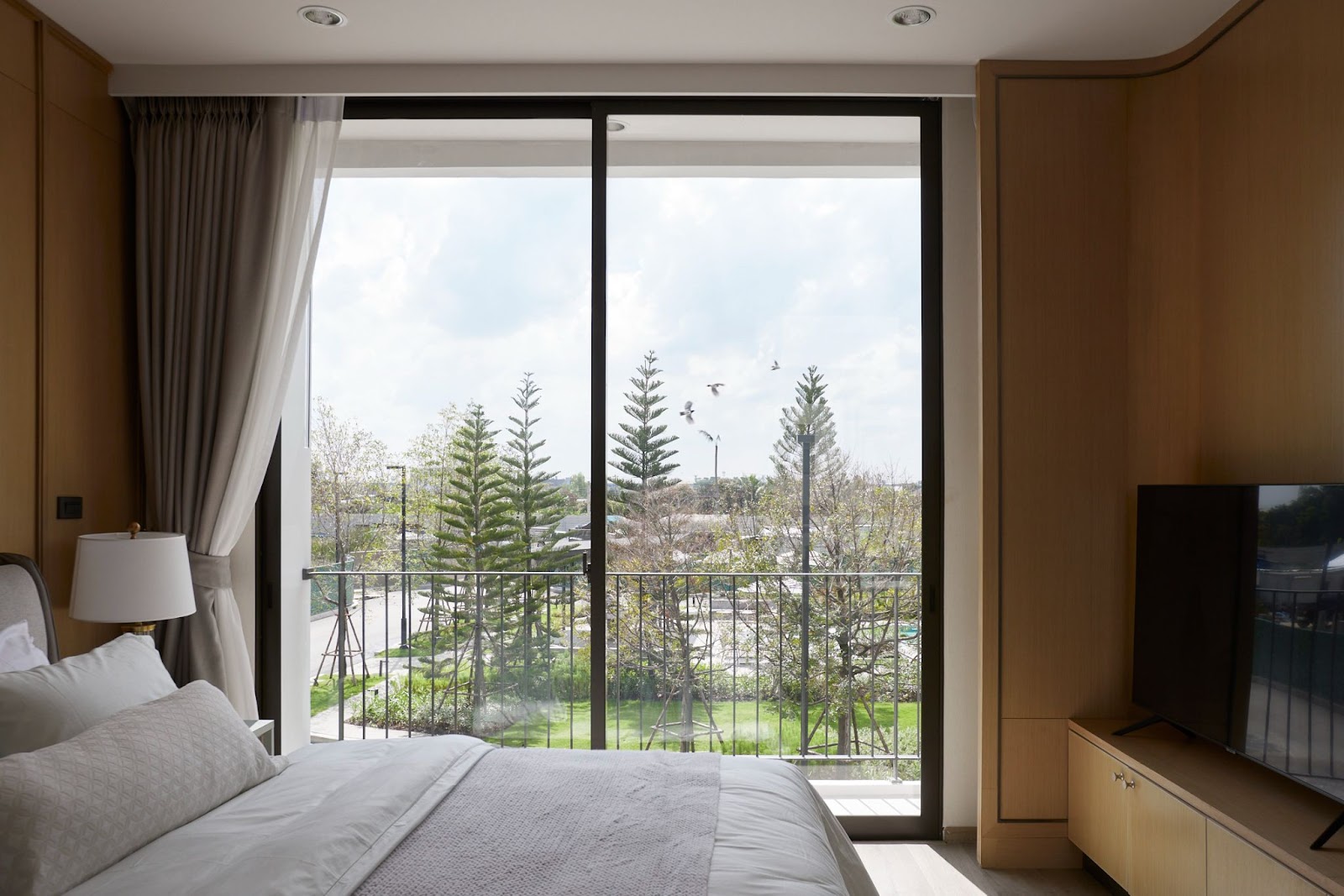 Main Door Attached With Window Glass Design