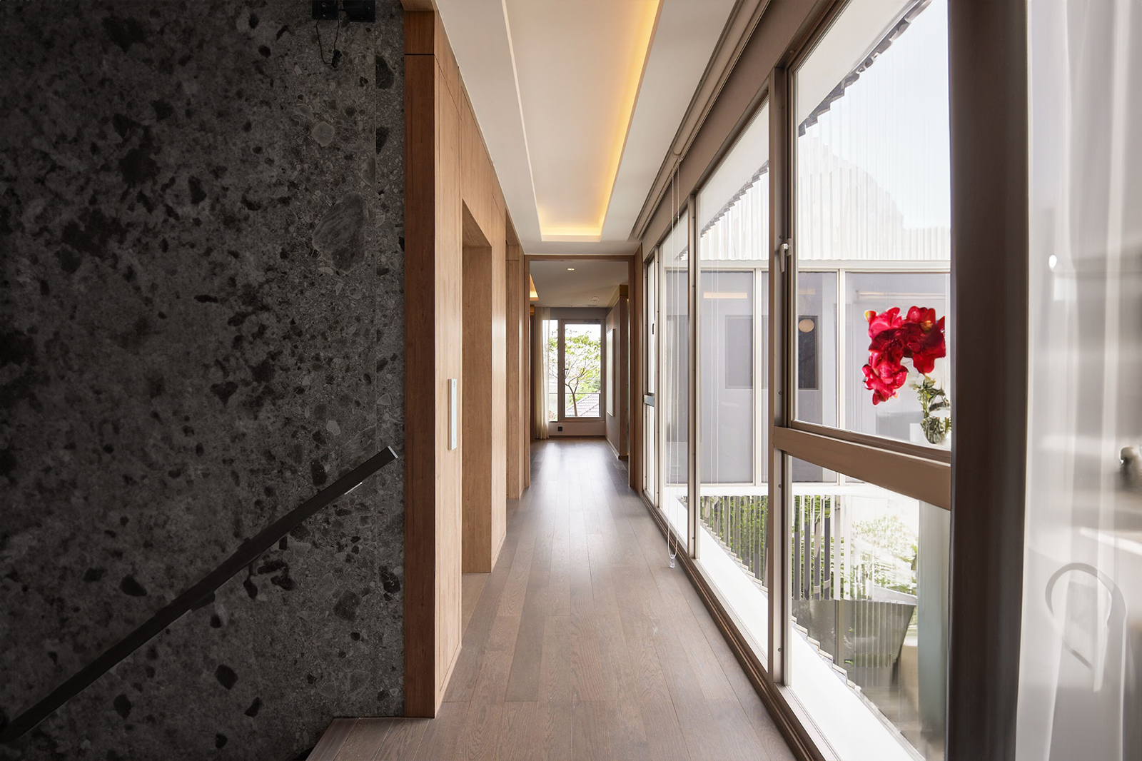 Main Door Attached with Window Design