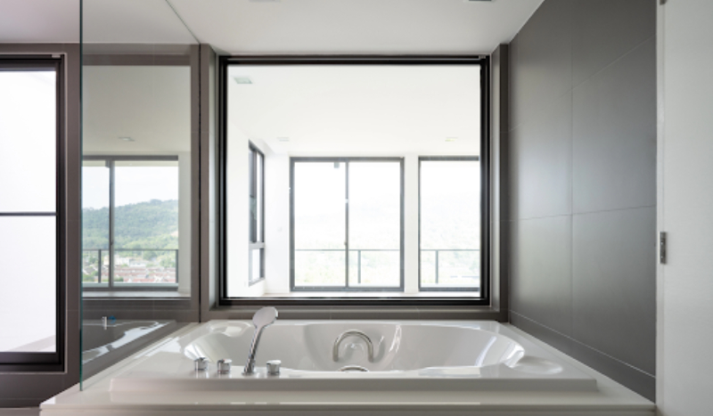 bathroom design with bathtub