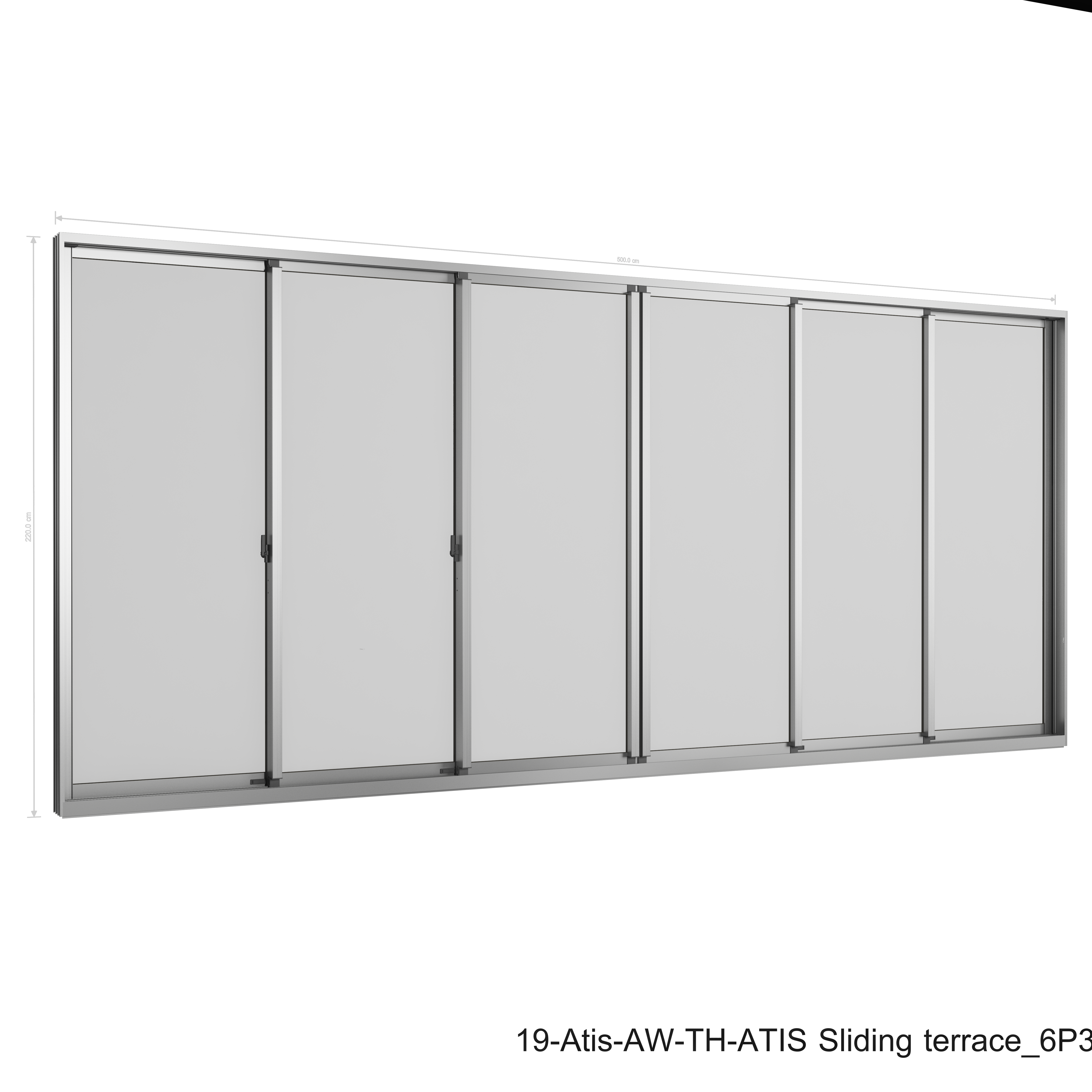 Sliding Door (6 Panels on 3 Tracks) WE ATIS