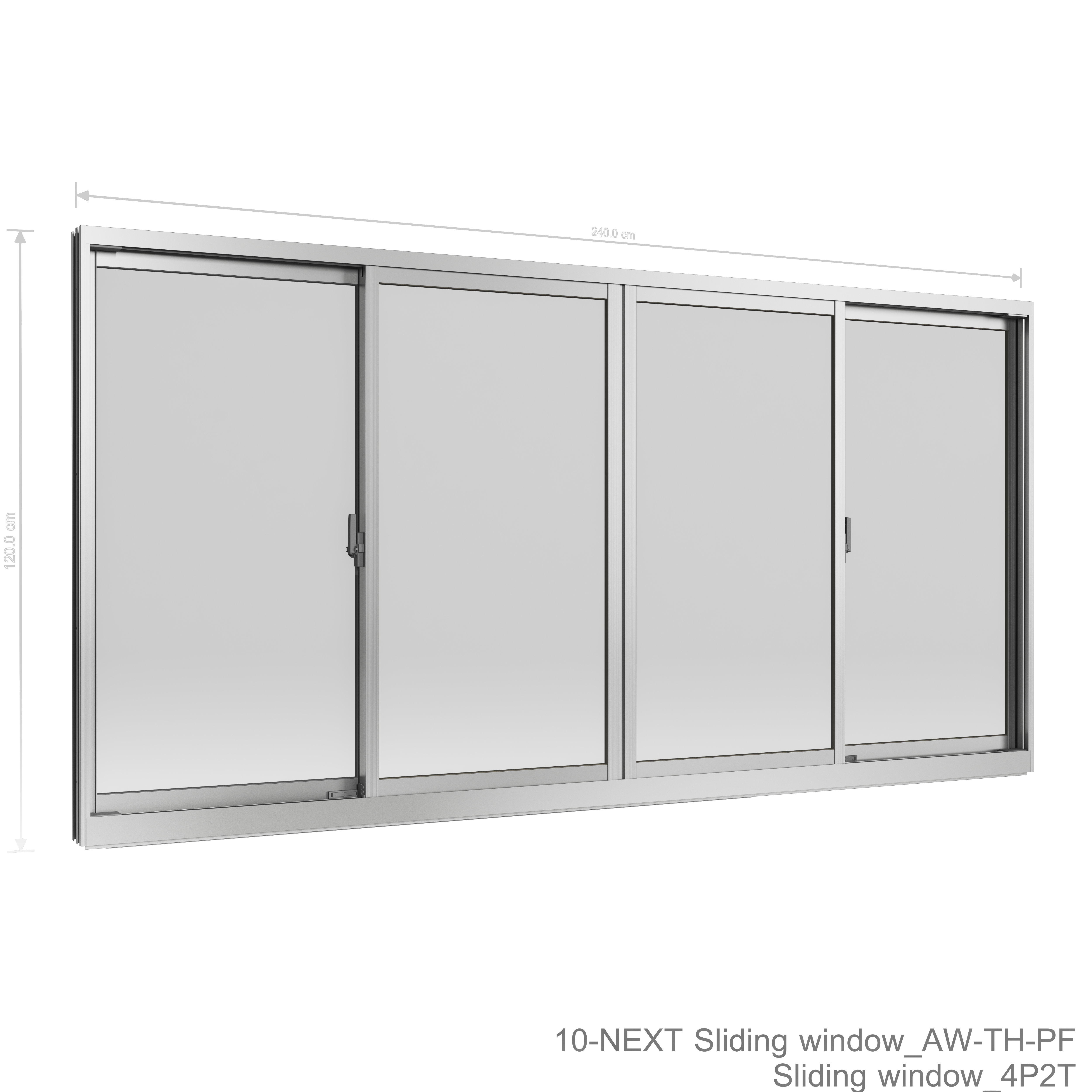 Sliding Window (4 Panels on 2 Tracks) ATIS